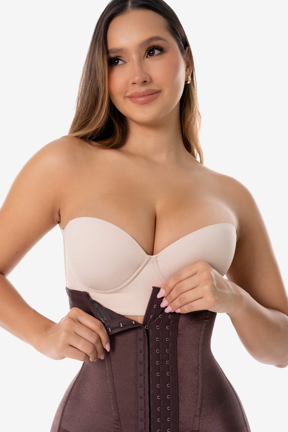 Faja Strapless Semi Reloj de Arena en Bidireccional con Cola Invisible | FJ003SR | Preventa