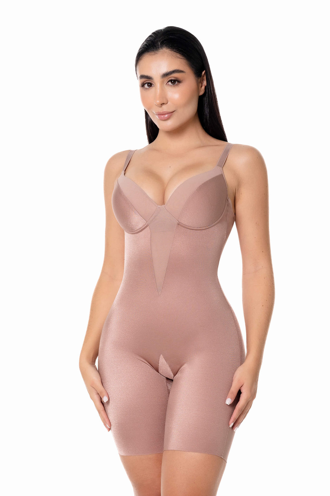 Body con Copas Moldeador Media Pierna | ZINNIA